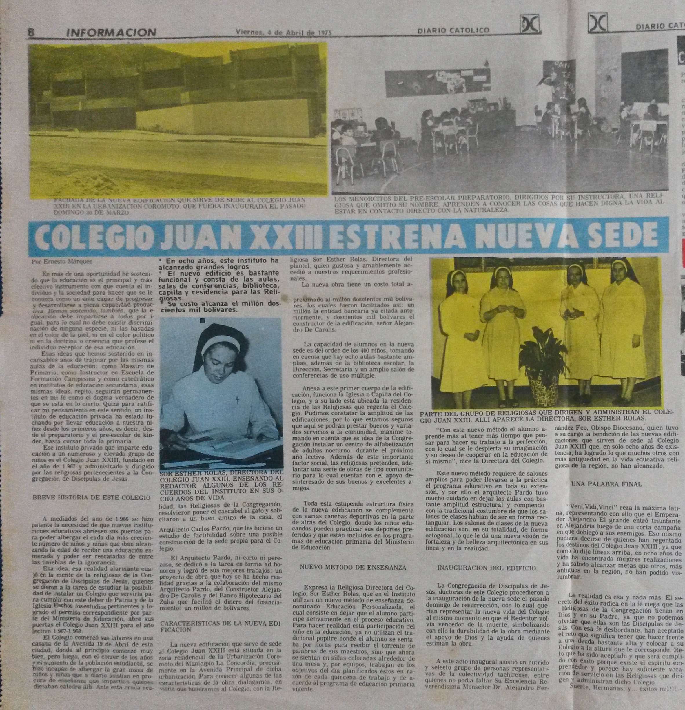 Recorte Diario Católico 1975